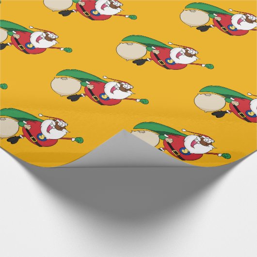 Superheld Black Santa Gift Wrapping Paper Cadeaupapier (Hoek)