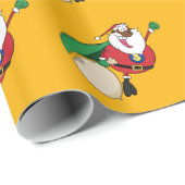 Superheld Black Santa Gift Wrapping Paper Cadeaupapier (Rol Hoek)