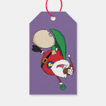 Superheld Black Santa Paper Label