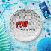 Superheld Bord papier - POW Red (Feest)