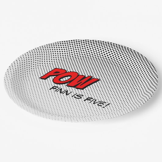 Superheld Bord papier - POW Red (Gekanteld)