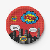Superheld-Borden Papieren Bordje (Voorkant)