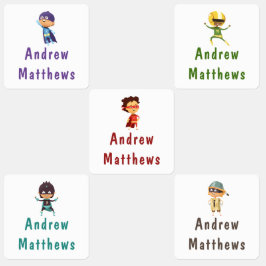 Superheld Boy Aangepaste Aangepaste Naam Kleding Labels