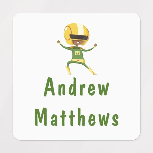 Superheld Boy Aangepaste Aangepaste Naam Kleding Labels (Design 2)