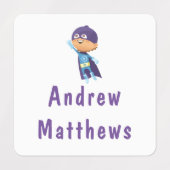 Superheld Boy Aangepaste Aangepaste Naam Kleding Labels (Design 1)