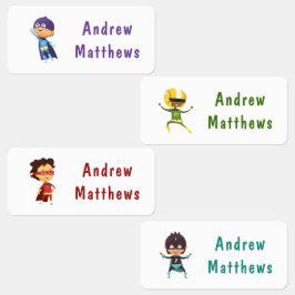 Superheld Boy Aangepaste Aangepaste Naam Kleding Labels