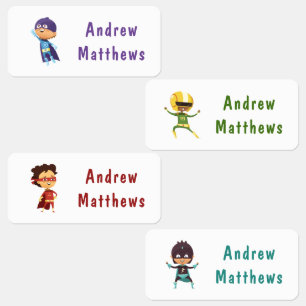 Superheld Boy Aangepaste Aangepaste Naam Kleding Labels