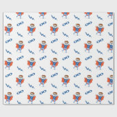 Superheld Boy Cadeaupapier (Vlak)