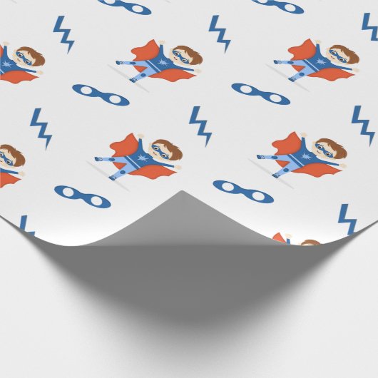 Superheld Boy Cadeaupapier (Hoek)