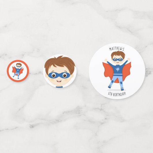 Superheld Boy Confetti (Voorkanten)