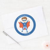 Superheld Boy Dit boek behoort tot Ronde Sticker (Envelop)