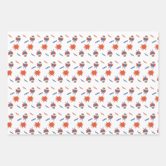 Superheld Boy Inpakpapier Vel (Voorkant 2)