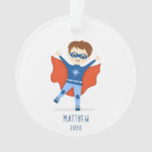 Superheld Boy Ornament (voorkant)