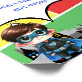 Superheld brandstof omhoog poster (Hoek)