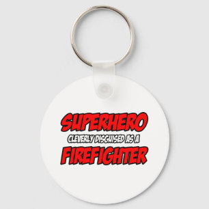 Superheld.. brandweerman sleutelhanger