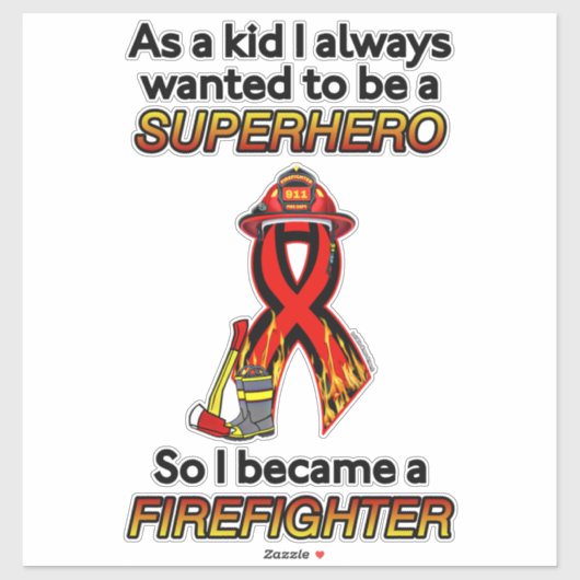 SUPERHELD...Brandweerman Sticker (Vel)