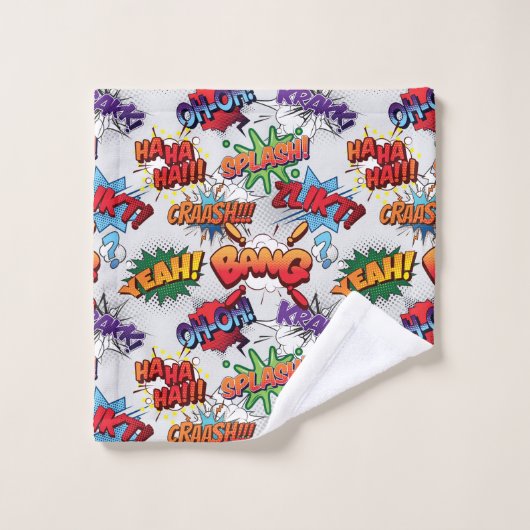 Superheld Bubble-patroon Bad Handdoek (Wasdoekje)