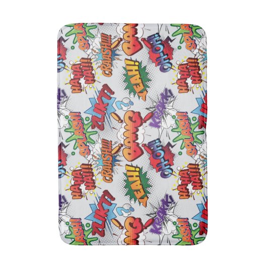 Superheld Bubble-patroon Badmat (Voorkant Verticaal)