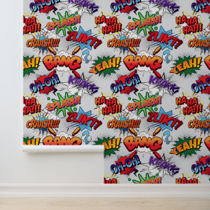 Superheld Bubble-patroon Behang