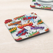 Superheld Bubble-patroon Bier Onderzetter (Linkerzijde)