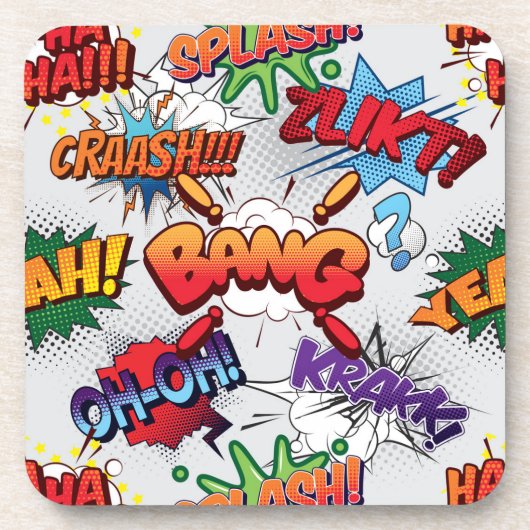 Superheld Bubble-patroon Bier Onderzetter (Voorkant)
