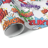 Superheld Bubble-patroon Cadeaupapier (Rol Hoek)