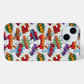 Superheld Bubble-patroon Case-Mate iPhone Case (Achterkant (horizontaal))