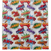 Superheld Bubble-patroon Douchegordijn (Voorkant)