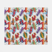 Superheld Bubble-patroon Fleece Deken (Voorkant (Horizontaal))