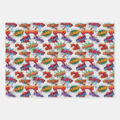 Superheld Bubble-patroon Inpakpapier Vel (Voorkant 3)
