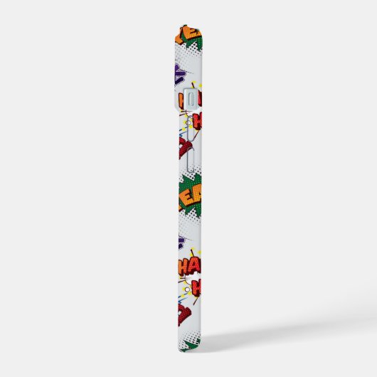 Superheld Bubble-patroon iPhone 15 Case (Linkerkant)