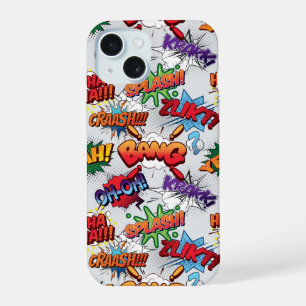 Superheld Bubble-patroon iPhone 15 Case