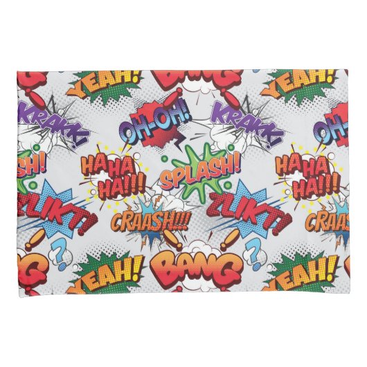 Superheld Bubble-patroon Kussensloop (Voorkant-Rechts)