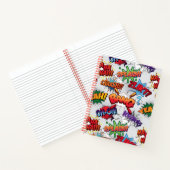 Superheld Bubble-patroon Notitieboek (Binnen)