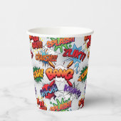 Superheld Bubble-patroon Papieren Bekers (Links)