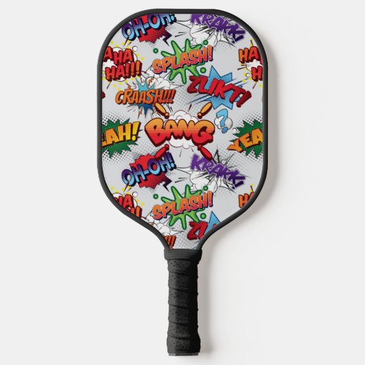 Superheld Bubble-patroon Pickleball Paddle (Voorkant)