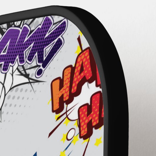 Superheld Bubble-patroon Pickleball Paddle (Links Detail)