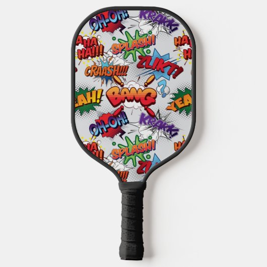 Superheld Bubble-patroon Pickleball Paddle (Achterkant)