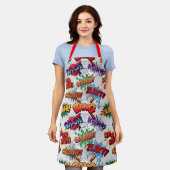 Superheld Bubble-patroon Schort (Gedragen)