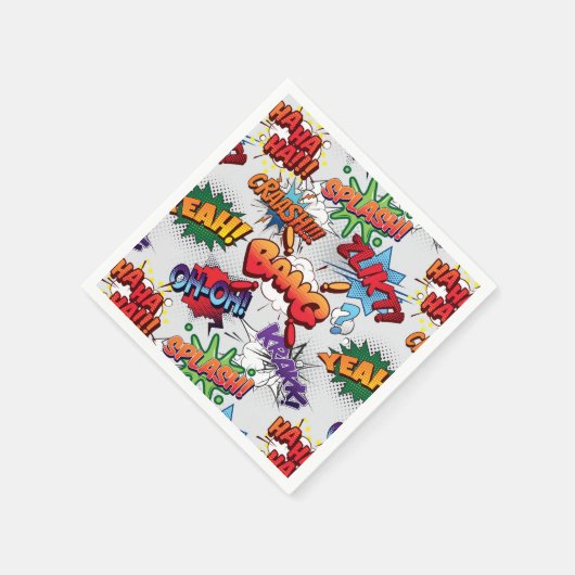 Superheld Bubble-patroon Servet (Hoek)