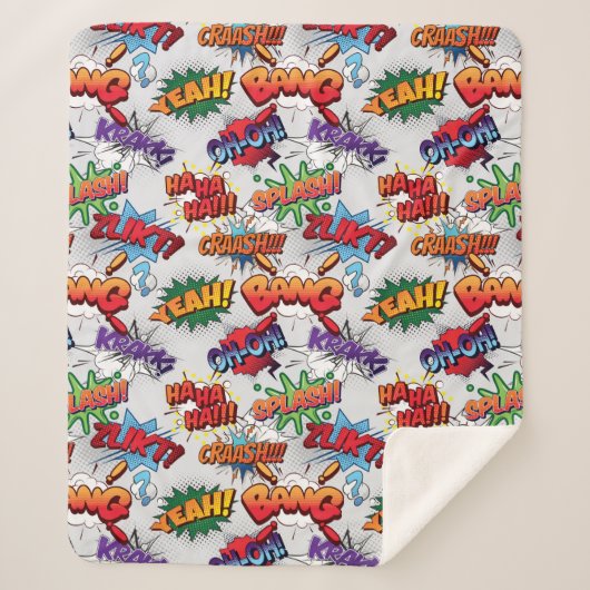 Superheld Bubble-patroon Sherpa Deken (Voorkant)