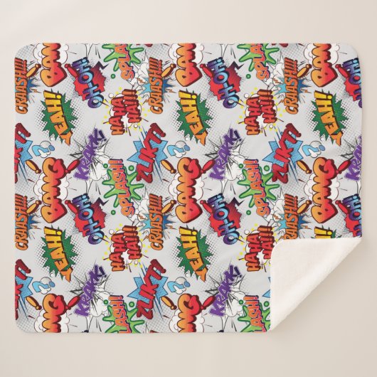 Superheld Bubble-patroon Sherpa Deken (Voorkant (horizontaal))