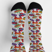 Superheld Bubble-patroon Sokken (Top)