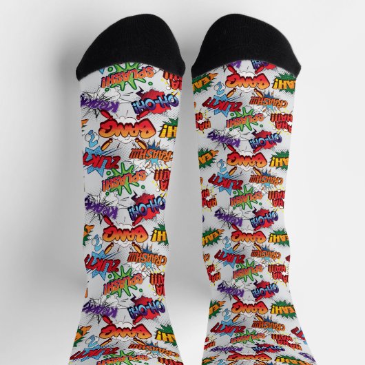 Superheld Bubble-patroon Sokken (Top)