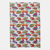 Superheld Bubble-patroon Theedoek (Verticaal)