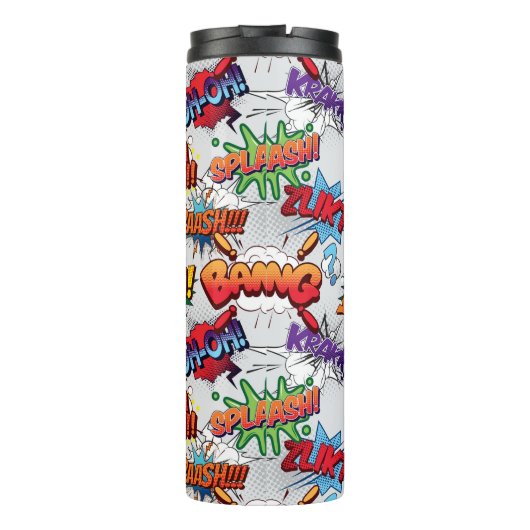 Superheld Bubble-patroon Thermosbeker (Achterkant)