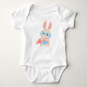 Superheld Bunny Rabbit Baby Sleeper Bodysuit (Voorkant)