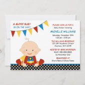 Superheld Bunting Baby shower Kaart (Voorkant)