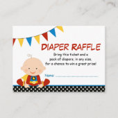 Superheld Bunting Luier Raffle Ticket Informatiekaartje (Voorkant)