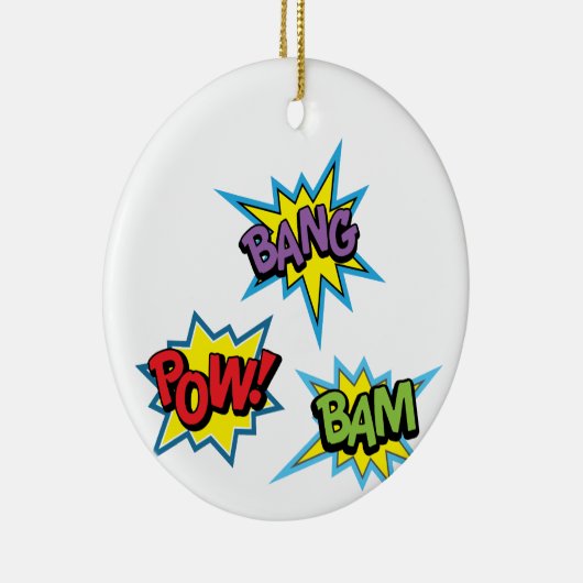 Superheld Bursts Keramisch Ornament (Rechts)